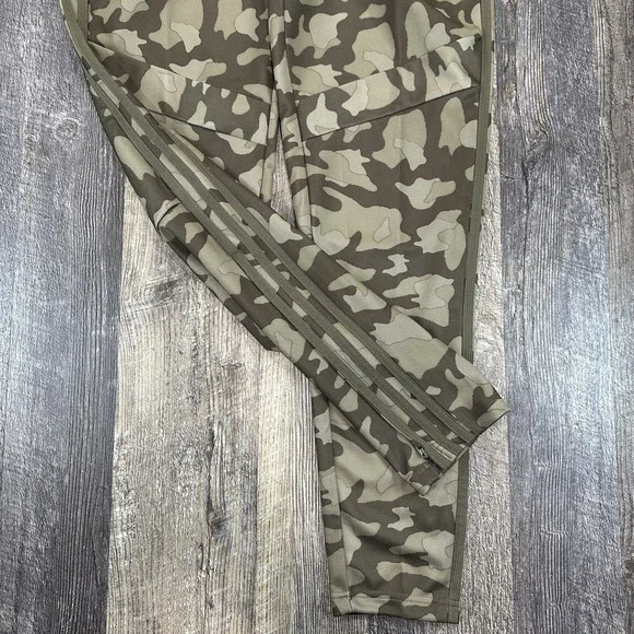 Adidas Pants Womens M Trio AOP Camo Soccer Regular Fit Tapered Zip Legs Training - Picture 2 of 16